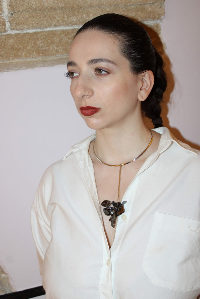 Flamenco Flower in Black - Unique Piece |Necklace|