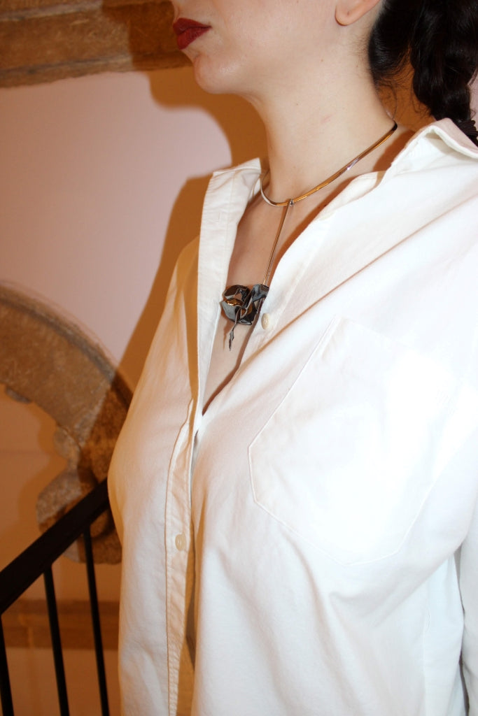 Flamenco Flower in Black - Unique Piece |Necklace|
