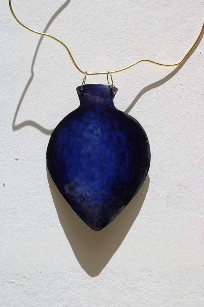 Pithàri in Prussian Blue |Necklace|
