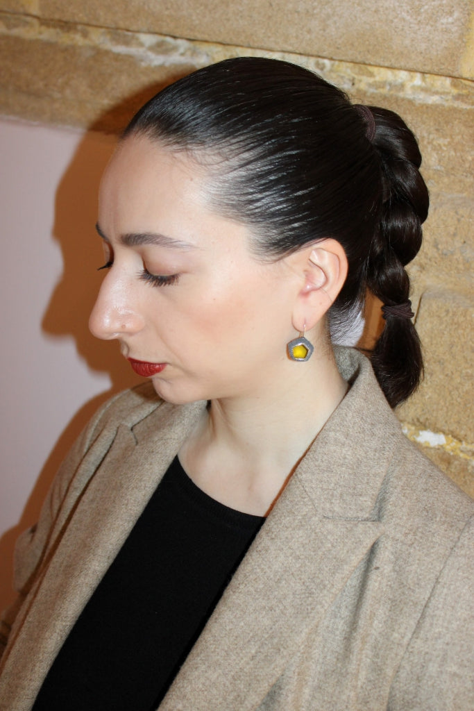 Schneebecherling - One Cup in Olive Green |Earrings|