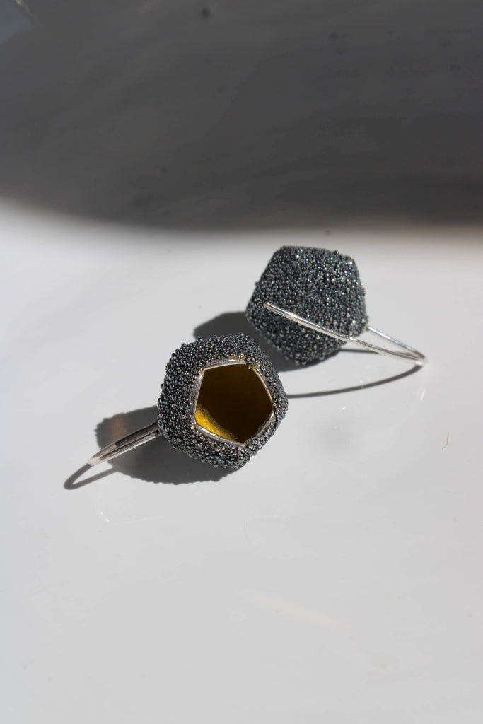 Schneebecherling - One Cup in Olive Green |Earrings|