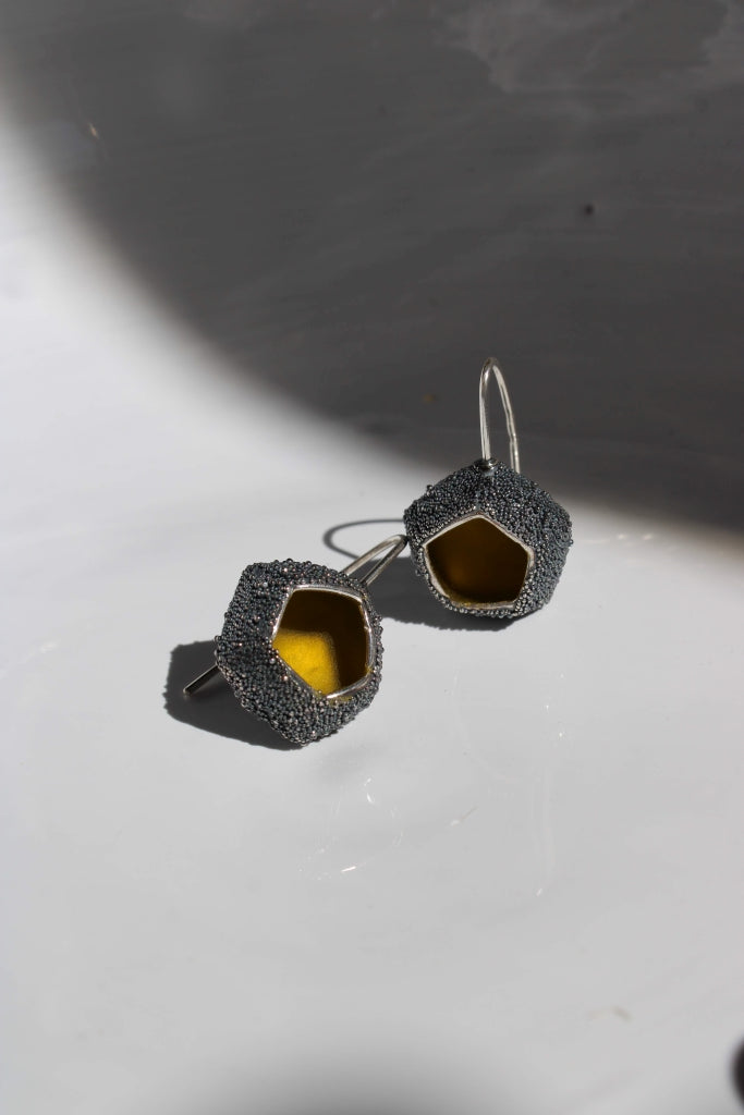 Schneebecherling - One Cup in Olive Green |Earrings|