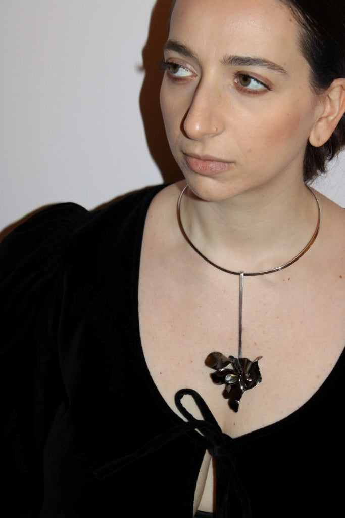 Flamenco Flower in Black - Unique Piece |Necklace|