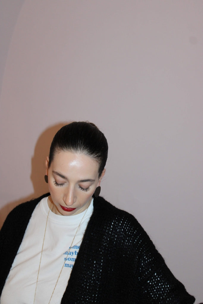 Stone Asymmetrical in Black |Earrings|