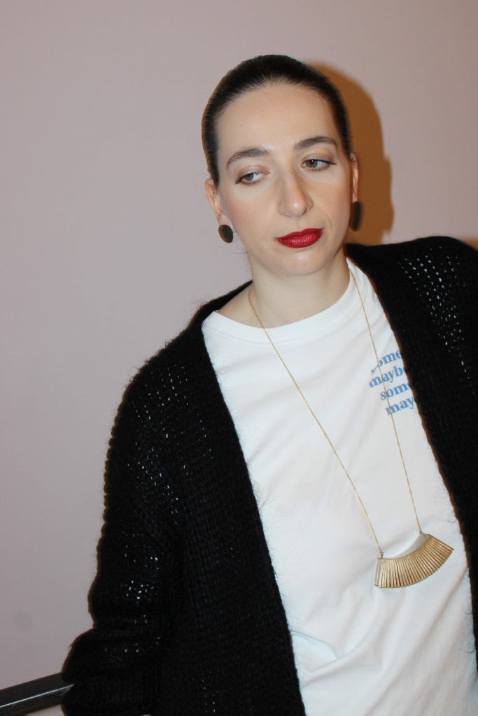 Stone Asymmetrical in Black |Earrings|