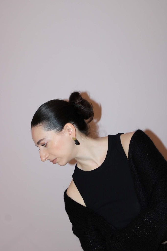 Cornja #134 in Black and Black |Earrings|
