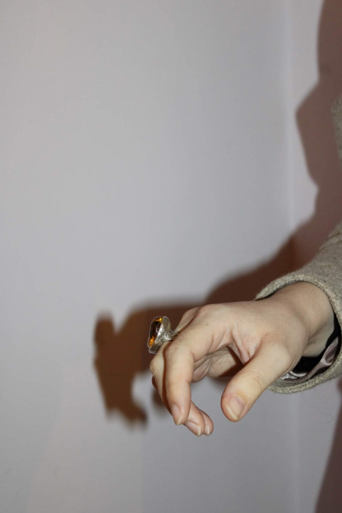Terra with Amber - Unique Piece |Ring|