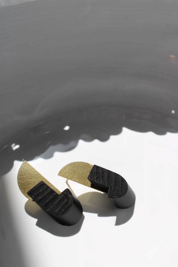 Cornja #134 in Black and Black |Earrings|