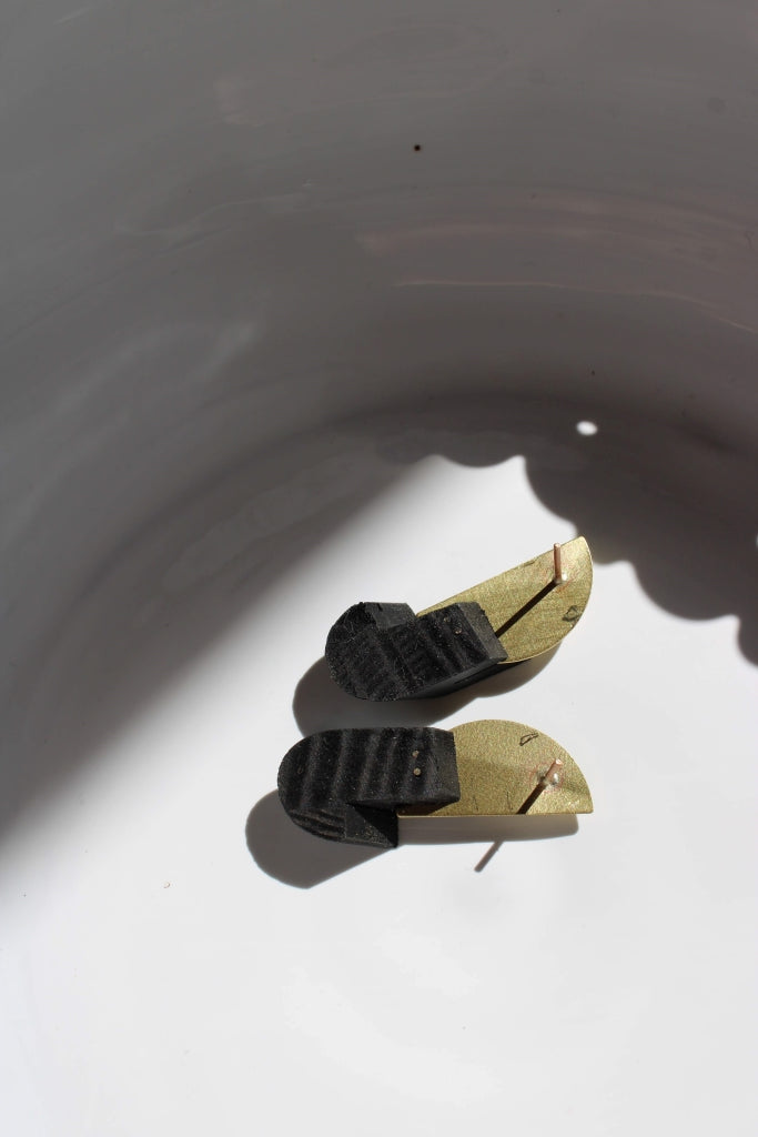 Cornja #134 in Black and Black |Earrings|