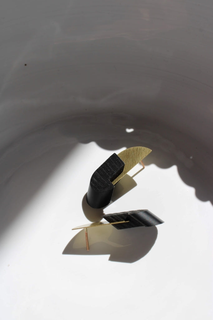 Cornja #134 in Black and Black |Earrings|