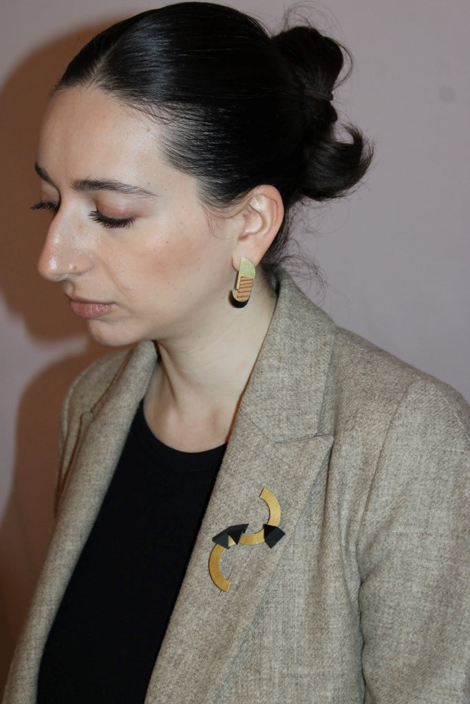 Cornja #134 in Black and Natural |Earrings|