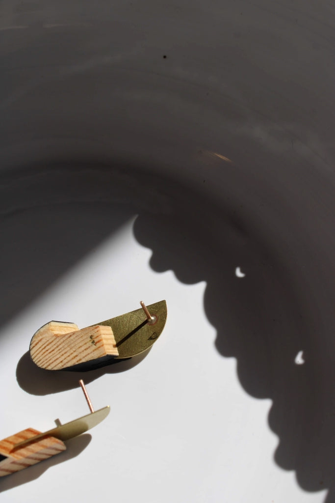 Cornja #134 in Black and Natural |Earrings|