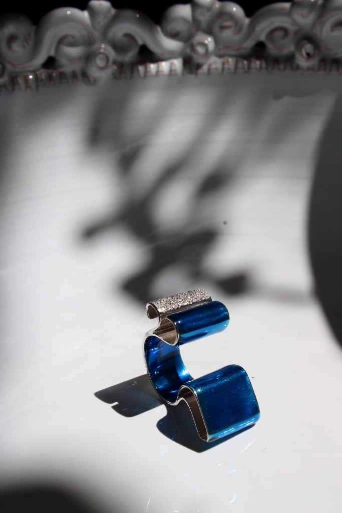 Cosmos in Silver and Blue |Ring|
