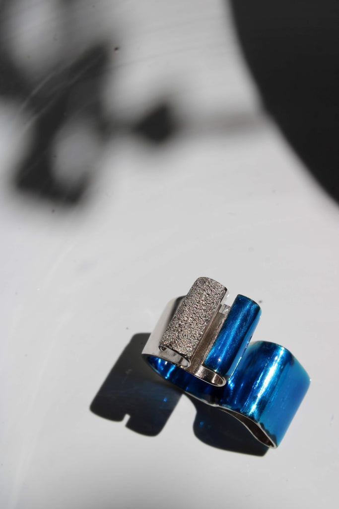Cosmos in Silver and Blue |Ring|