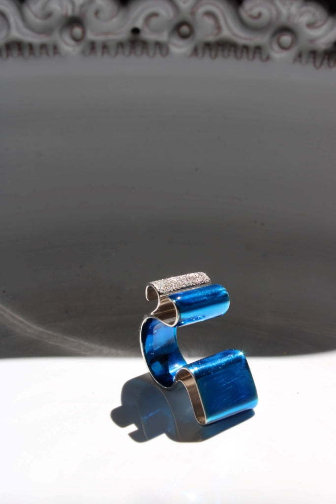 Cosmos in Silver and Blue |Ring|