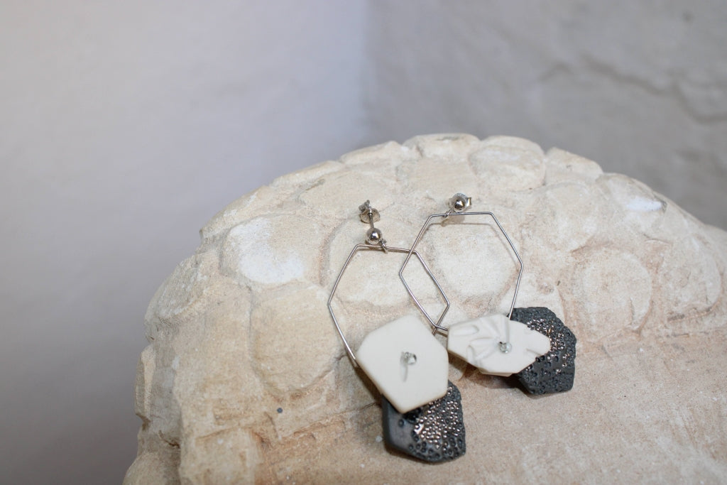 Poly Semina in Platinum |Earrings|
