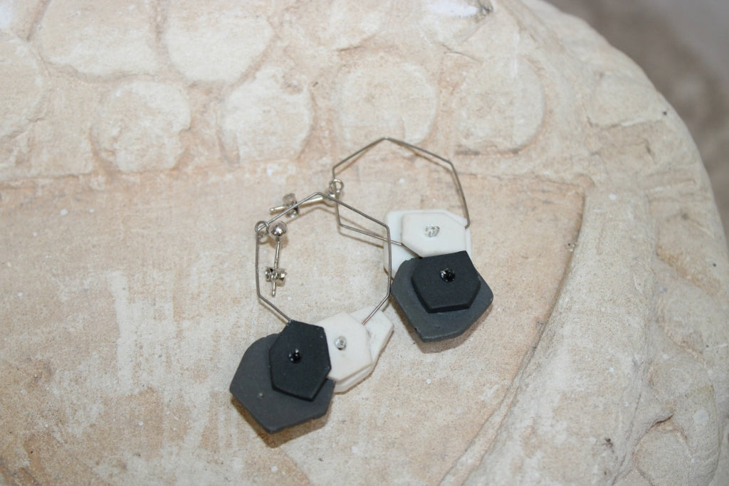 Poly Semina in Platinum |Earrings|