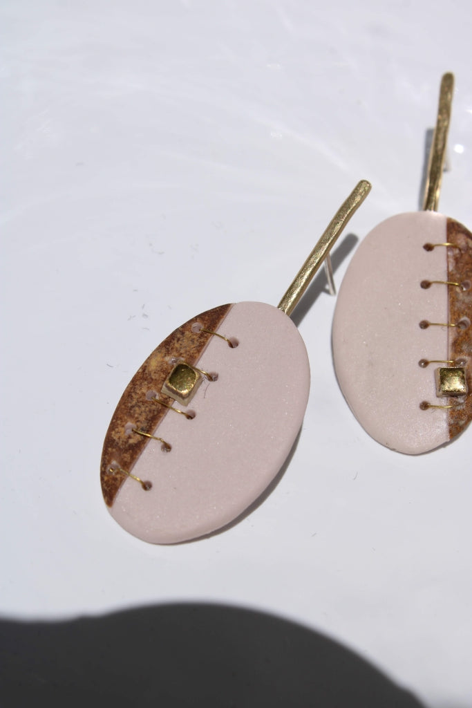 Orchid in Mauve and Mat Gold |Earrings|