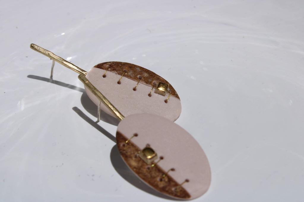 Orchid in Mauve and Mat Gold |Earrings|