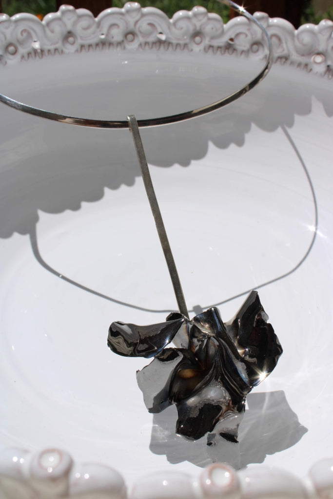 Flamenco Flower in Black - Unique Piece |Necklace|