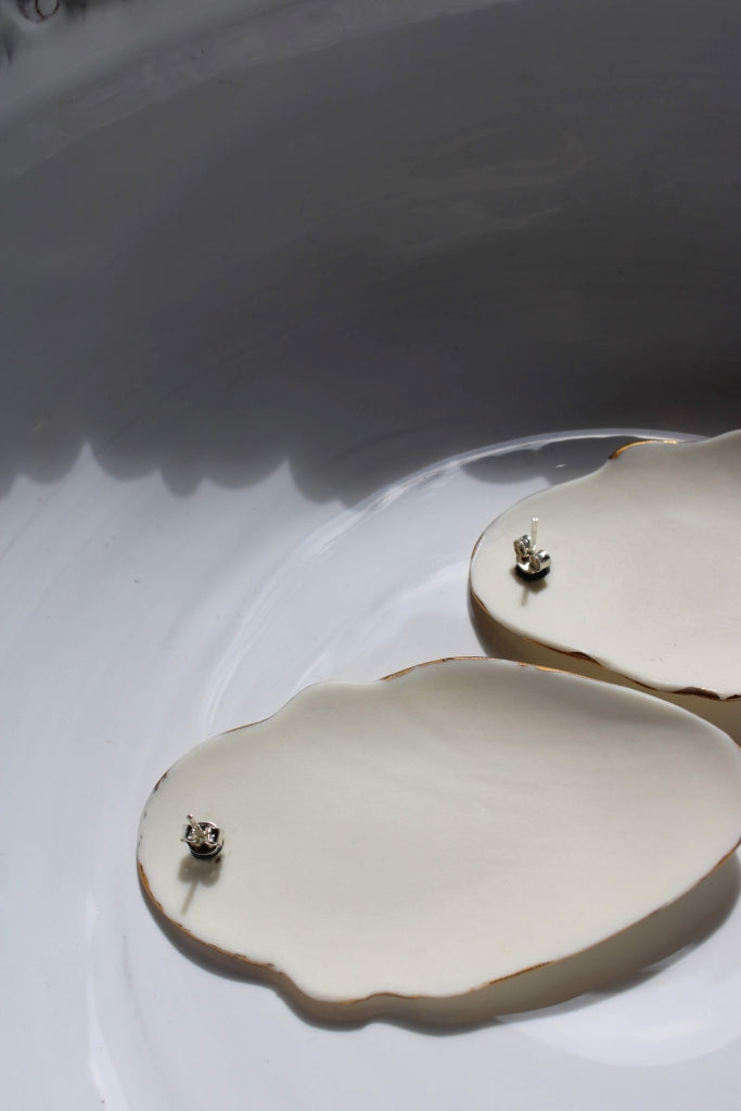 Mademoiselle Pogany L in White |Earrings|
