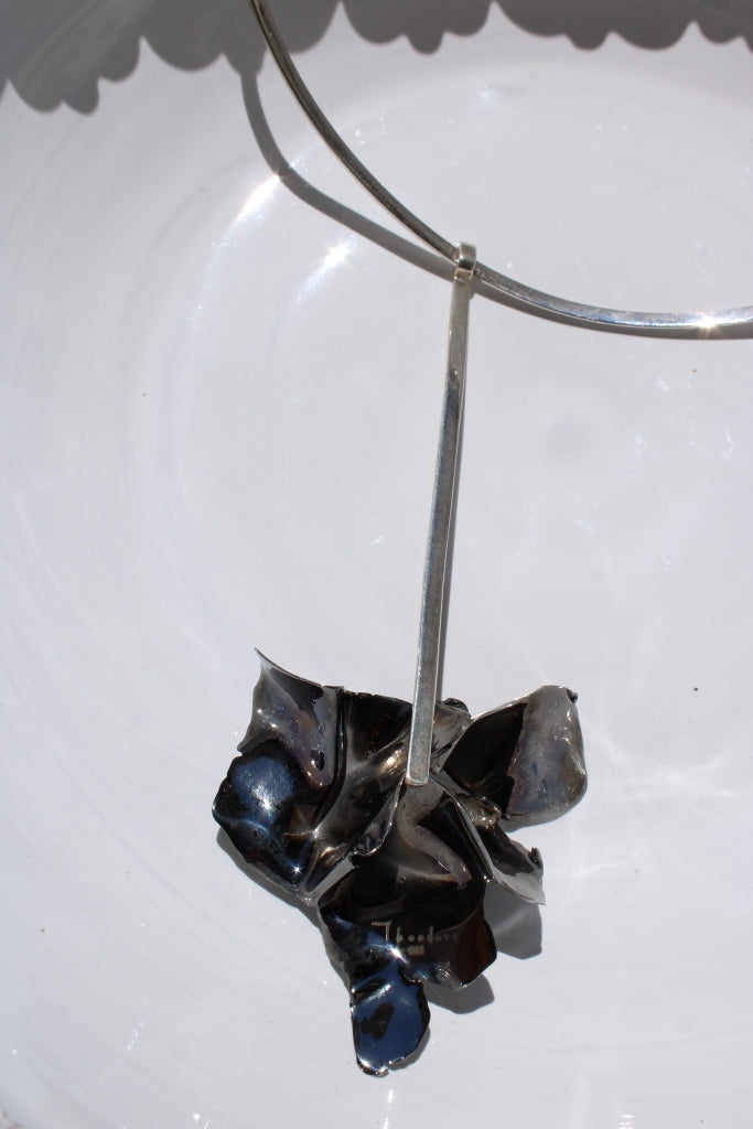 Flamenco Flower in Black - Unique Piece |Necklace|