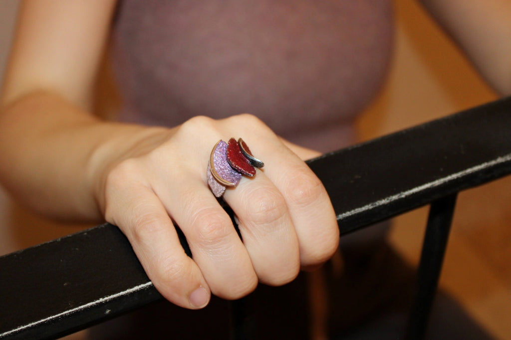 Smile in Red and Fuchsia |Ring|