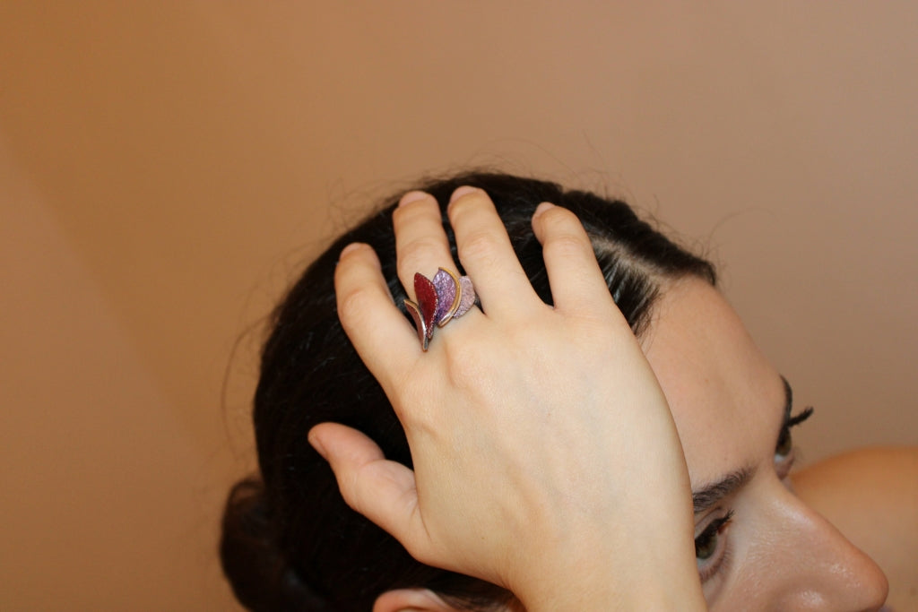 Smile in Red and Fuchsia |Ring|