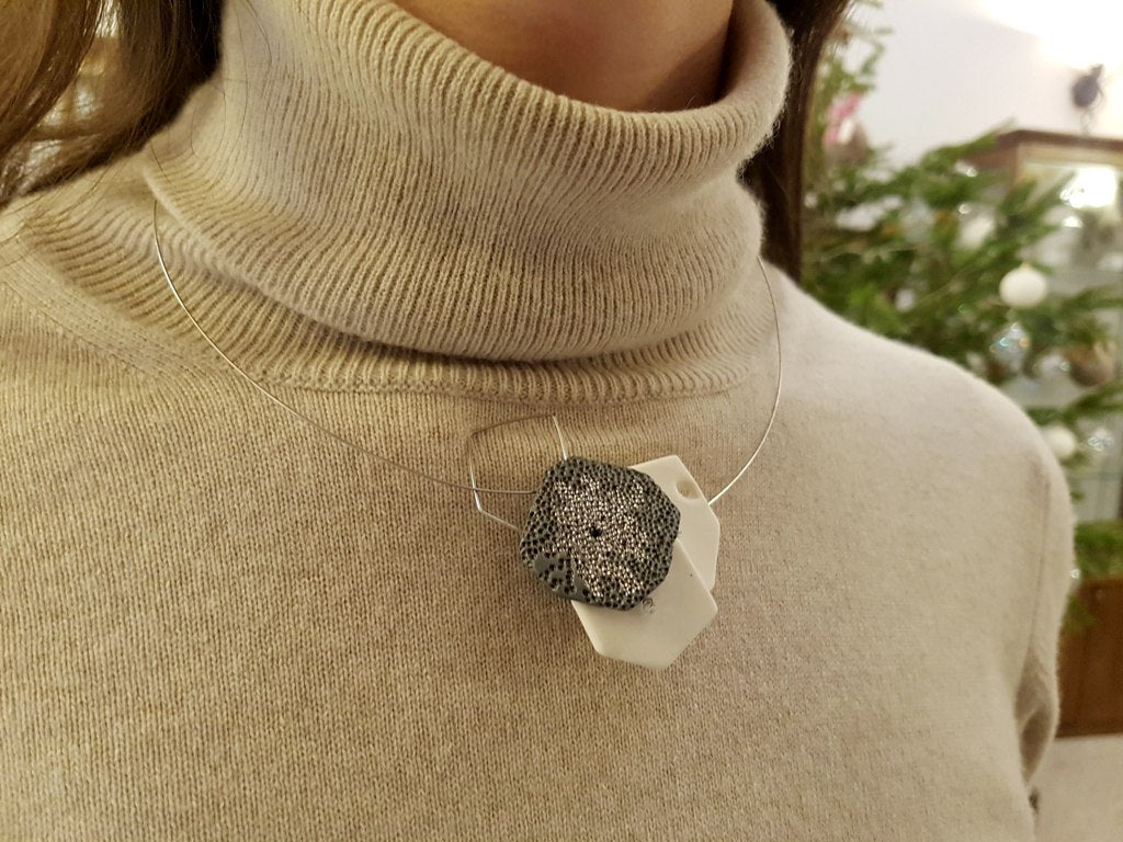 Poly Semina in Platinum |Necklace|