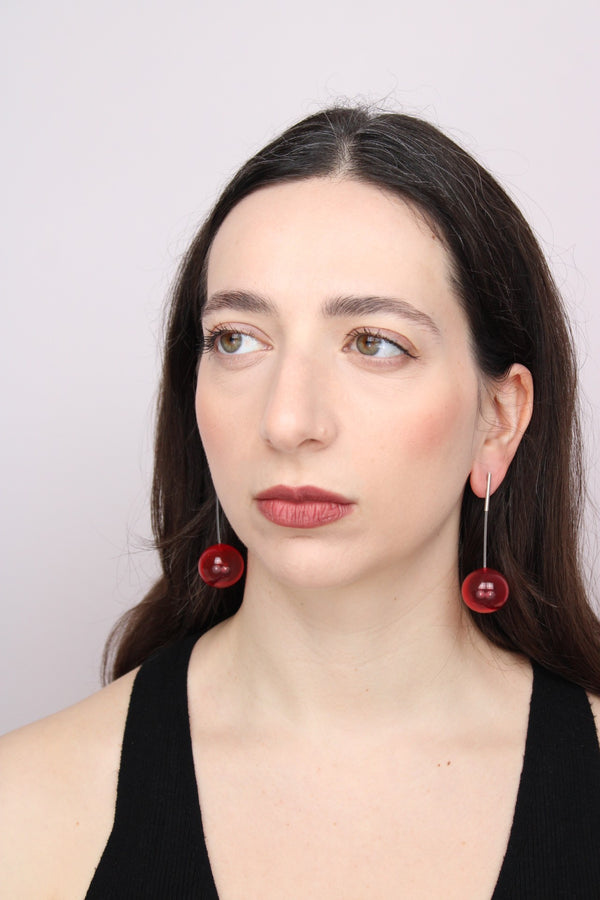 Agapurni NO.4 in Cereza Bright |Earrings|