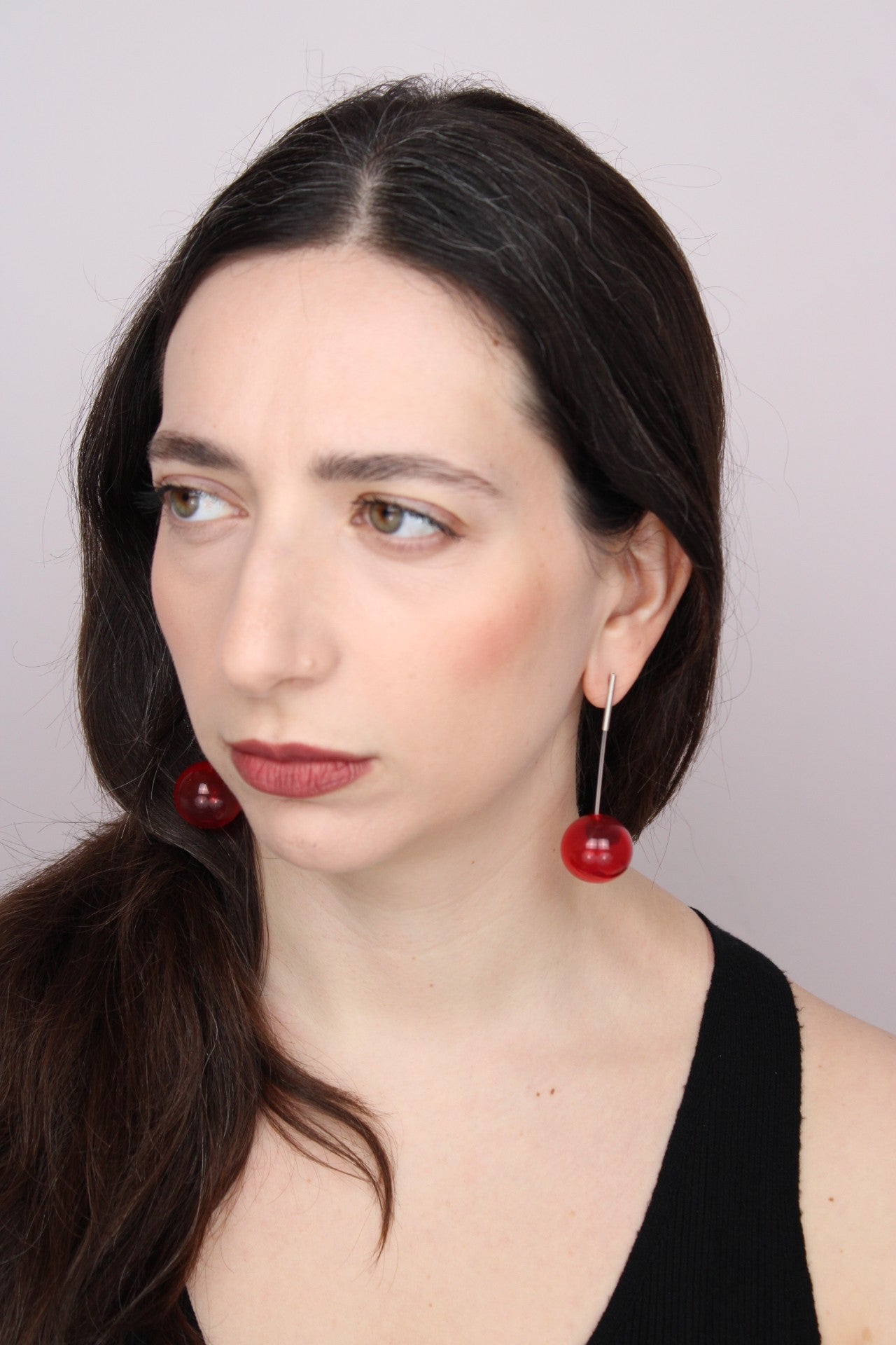 Agapurni NO.4 in Cereza Bright |Earrings|