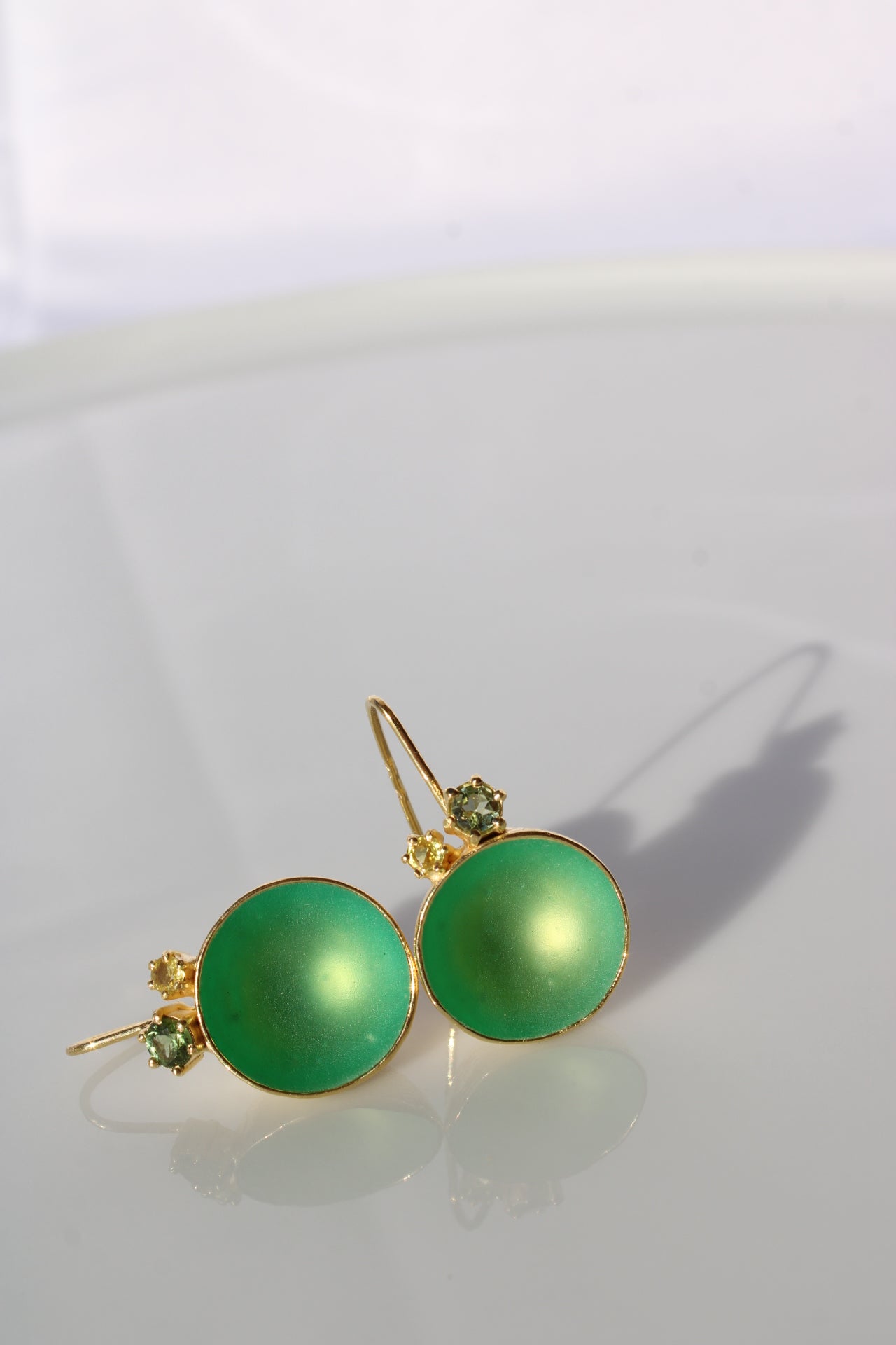 Edelbecherling - One Cup in Emerald Green |Earrings|