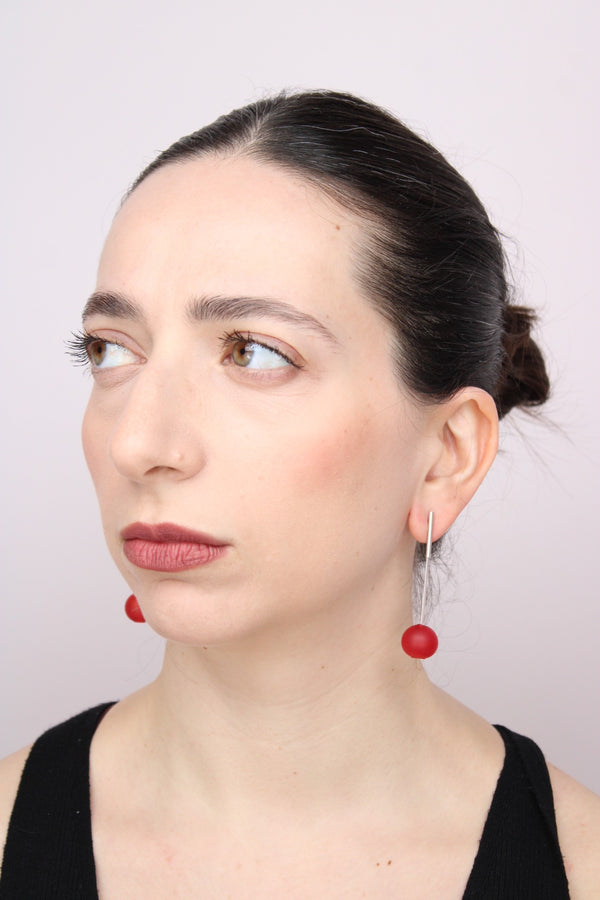 Agapurni NO.11 in Cereza Opaque |Earrings|