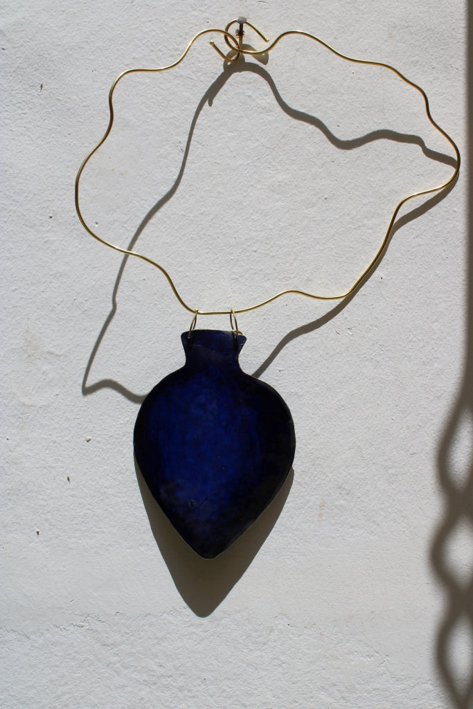 Pithàri |necklace| in Prussian Blue