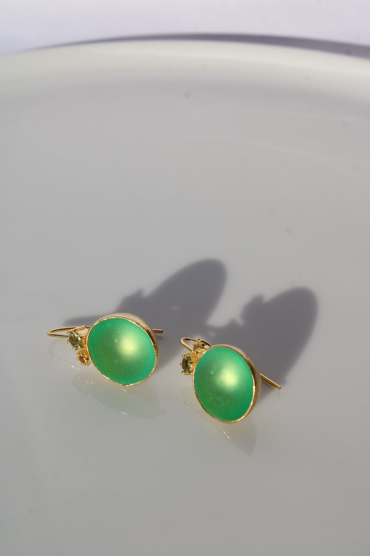 Edelbecherling - One Cup in Emerald Green |Earrings|