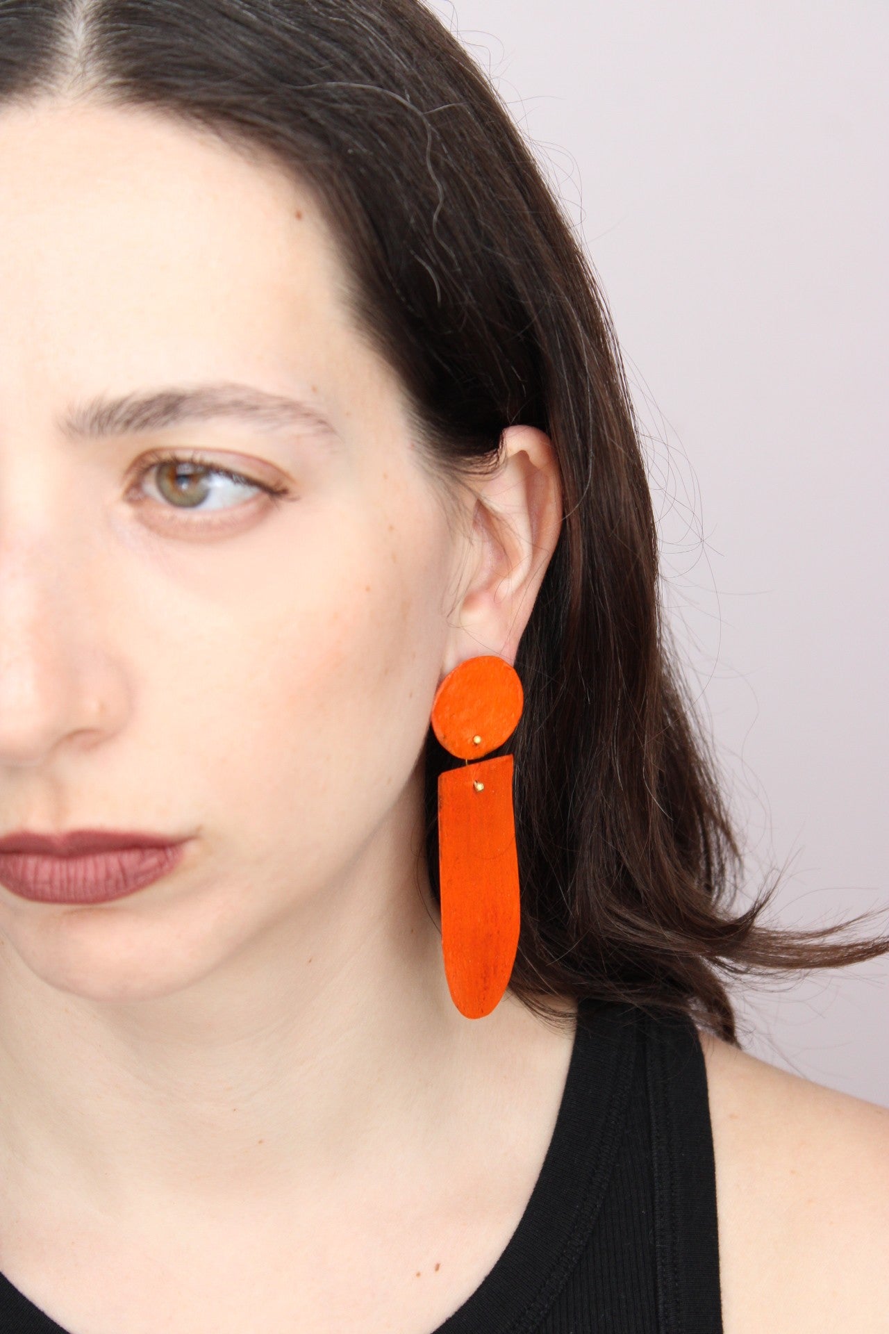 Astratto NO.3 in Corallo |Earrings|