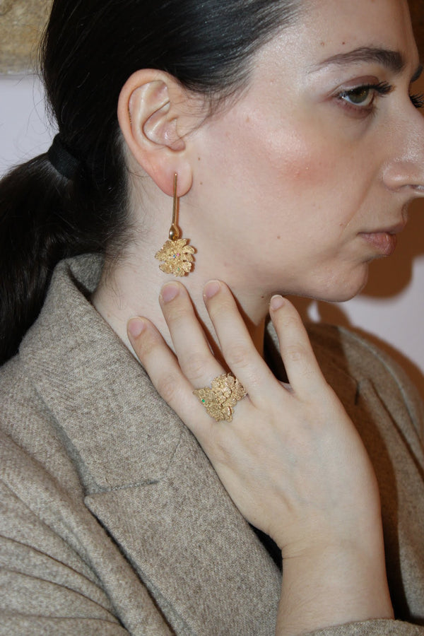 Liquens Dourado |Earring|