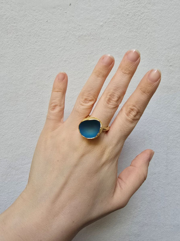 Schneebecherling - One Cup in Cobalt |Ring|