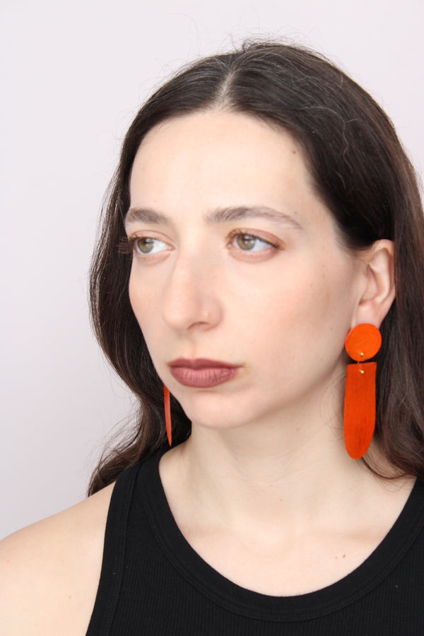 Astratto NO.3 in Corallo |Earrings|