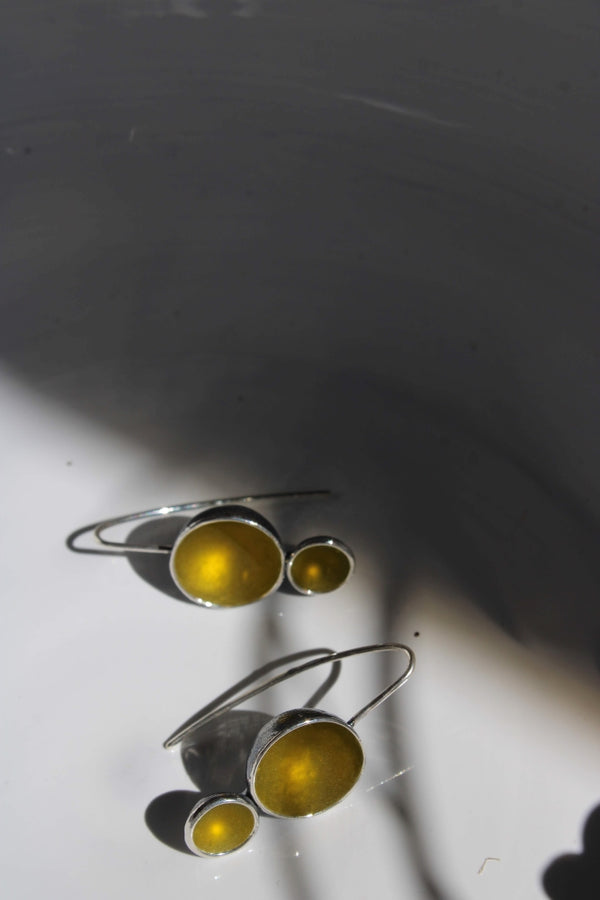 Becherling - Two Cups in Olive Green |Earrings|