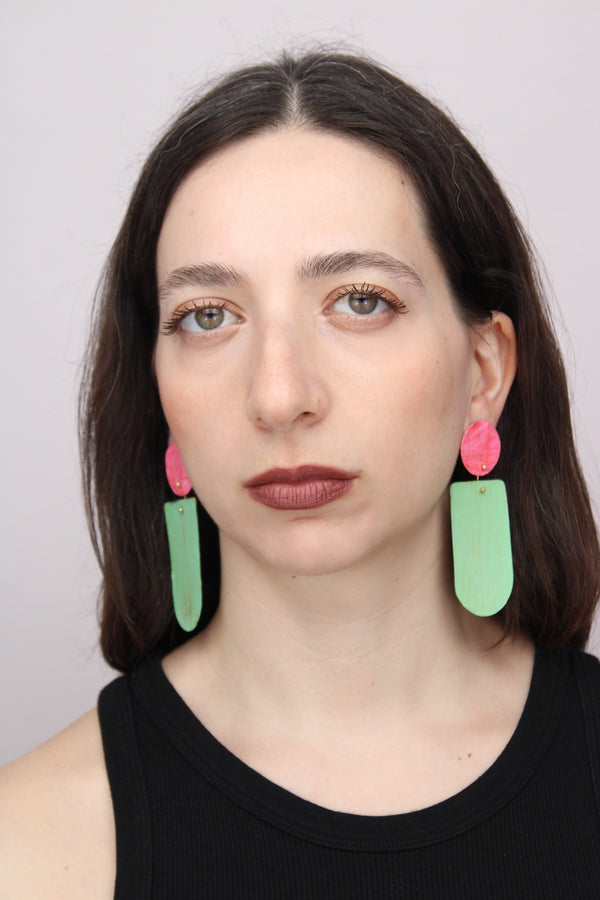Astratto NO.3 in Nelumbo |Earrings|
