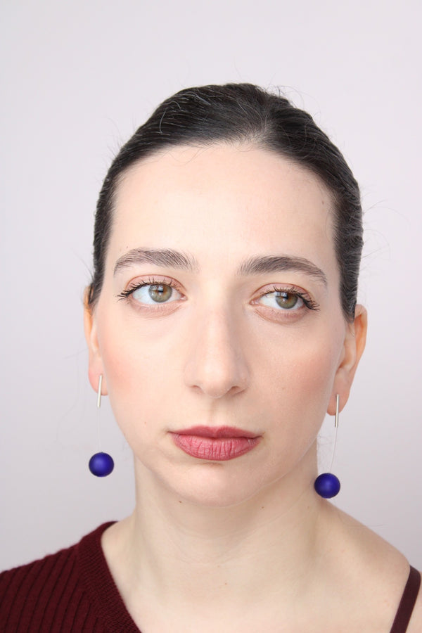 Agapurni NO.11 in Blue Opaque |Earrings|