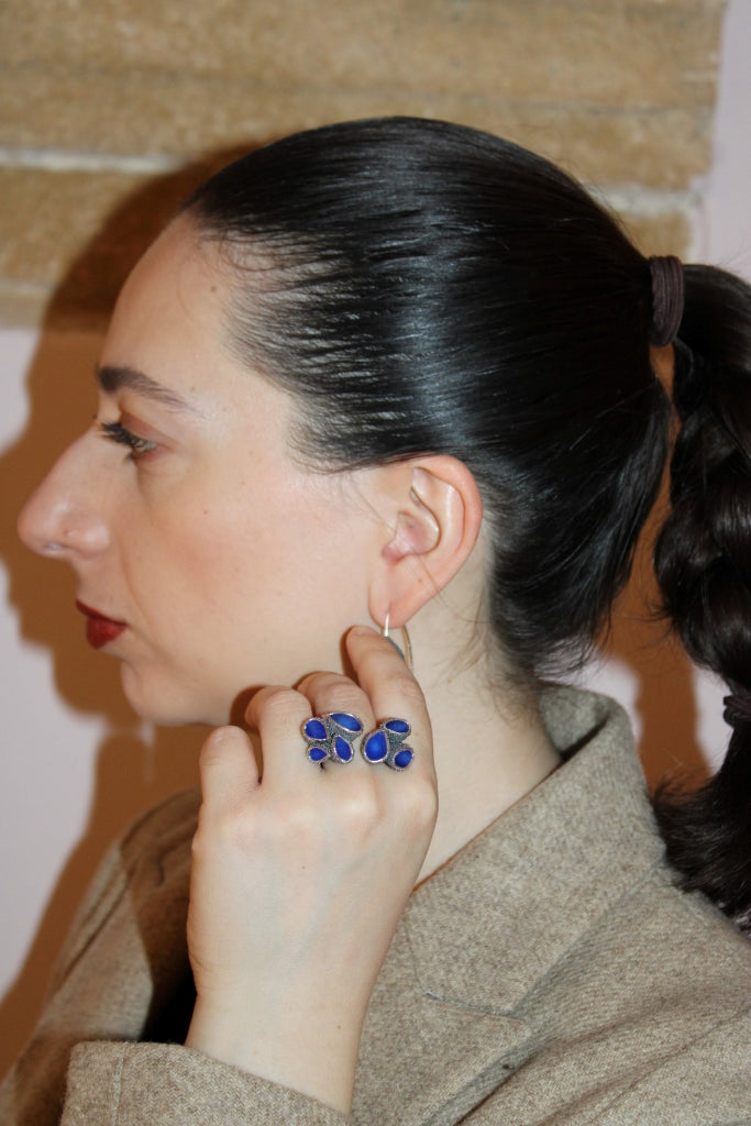 Schneebecherling - Seven Cups in Royal Blue |Ring|