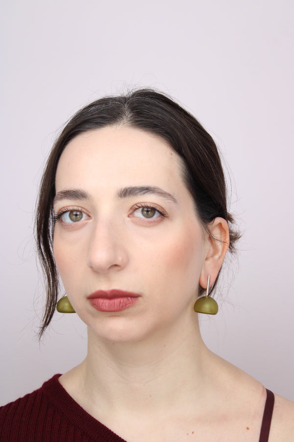 Agapurni NO.9 in Oliva Verde Opaque |Earrings|