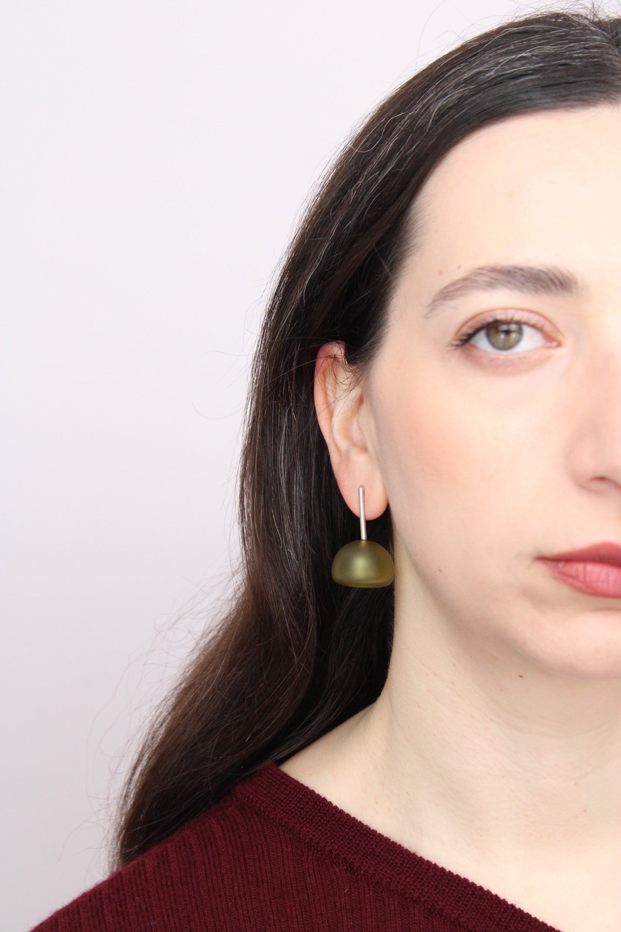 Agapurni NO.9 in Oliva Verde Opaque |Earrings|