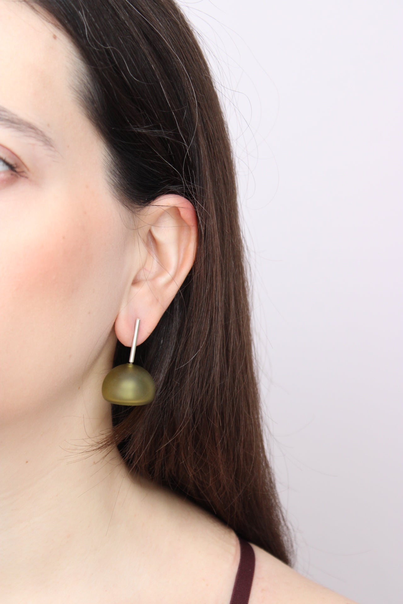 Agapurni NO.9 in Oliva Verde Opaque |Earrings|