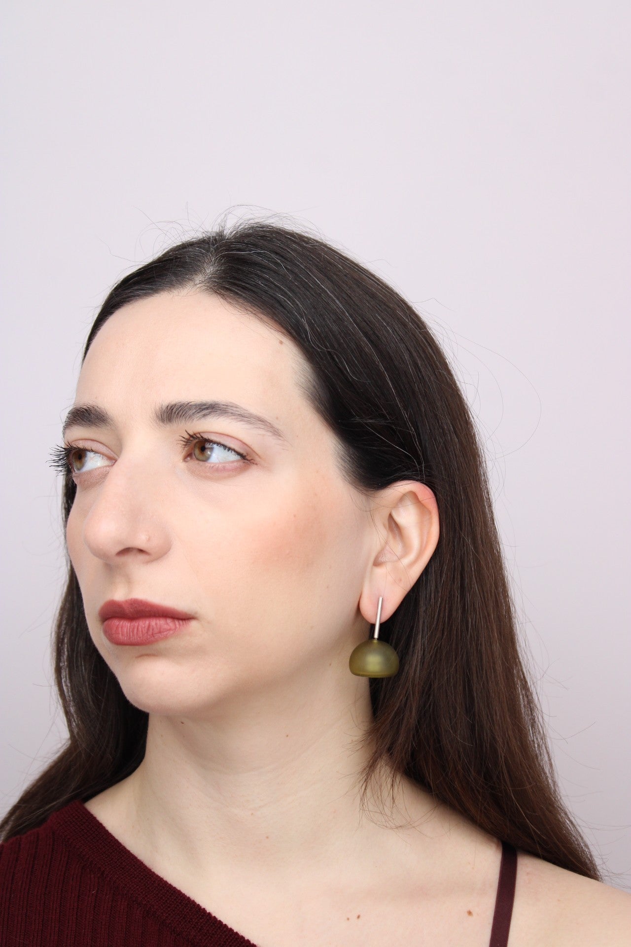 Agapurni NO.9 in Oliva Verde Opaque |Earrings|