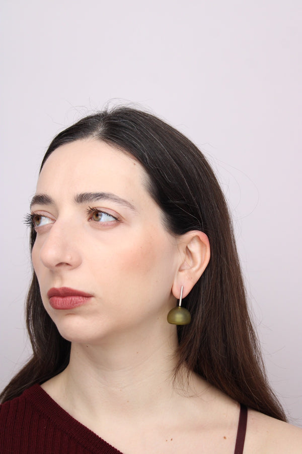 Agapurni NO.9 in Oliva Verde Opaque |Earrings|