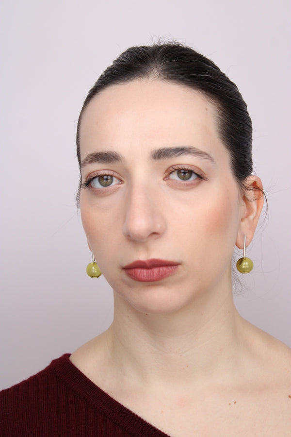 Agapurni NO.10 in Oliva Verde Bright |Earrings|
