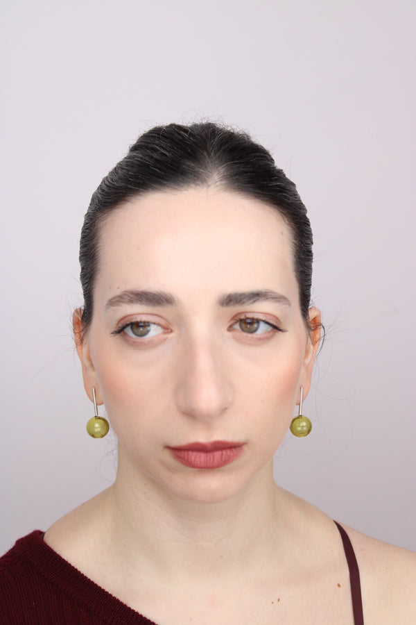 Agapurni NO.10 in Oliva Verde Bright |Earrings|